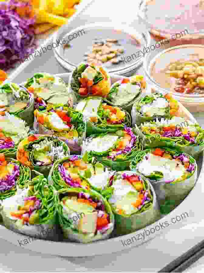 A Colorful Assortment Of Vegetable Spring Rolls Served With A Dipping Sauce Hmm 365 Yummy Hot Finger Food Recipes: An One Of A Kind Yummy Hot Finger Food Cookbook