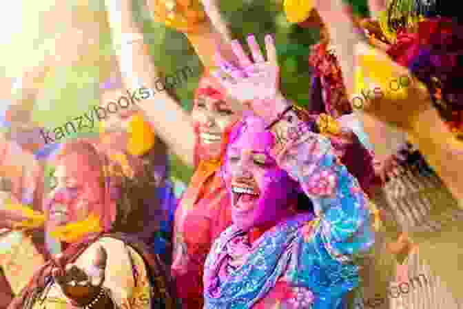 A Crowd Of People Celebrating The Holi Festival With Colorful Powder And Water Land Of The Festivals: An To Indian Culture And Traditions