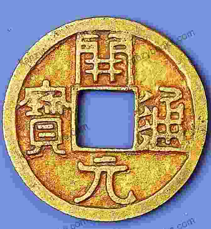 A Golden Coin With Chinese Characters For Wealth PiXiu Celestial Coming With Fortune: Emblem Of Wealth Luck Potential