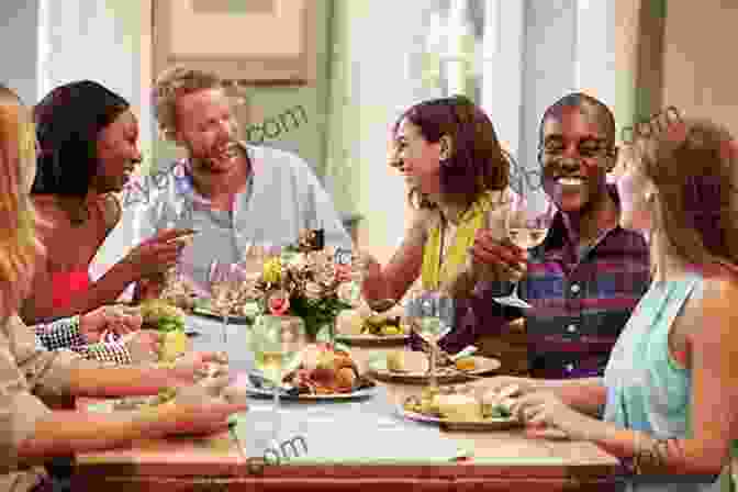 A Group Of Friends Enjoying Dinner Together At A Table. 365 Unique American Recipes: An American Cookbook For All Generation