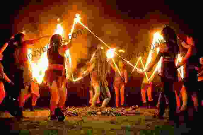 A Group Of People Performing A Ritual Around A Bonfire Healing And Witchcraft In A Conformist World