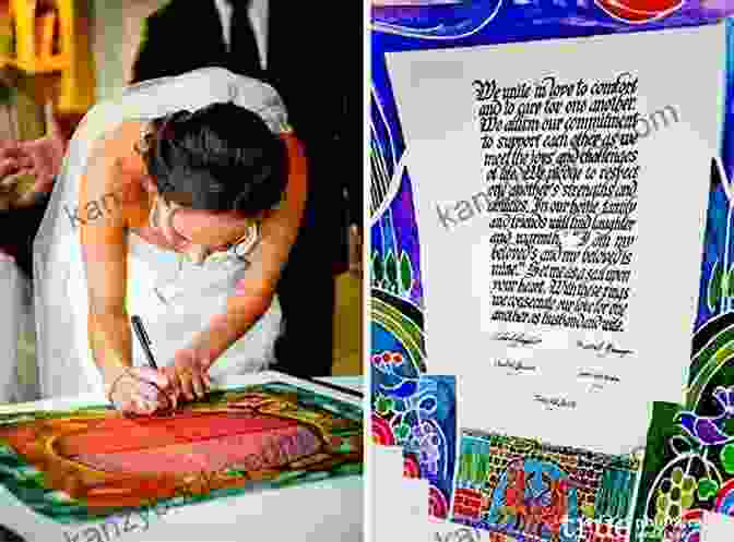 A Vibrant Cover Of The Book 'The Jewish Wedding Now' Featuring A Ketubah (traditional Jewish Marriage Contract) Draped With A Delicate White Veil. The Jewish Wedding Now Anita Diamant