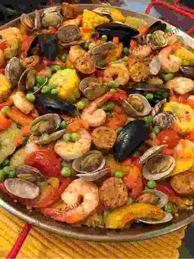 A Vibrant Paella Dish With Seafood, Meats, And Vegetables La Paella: Deliciously Authentic Rice Dishes From Spain S Mediterranean Coast