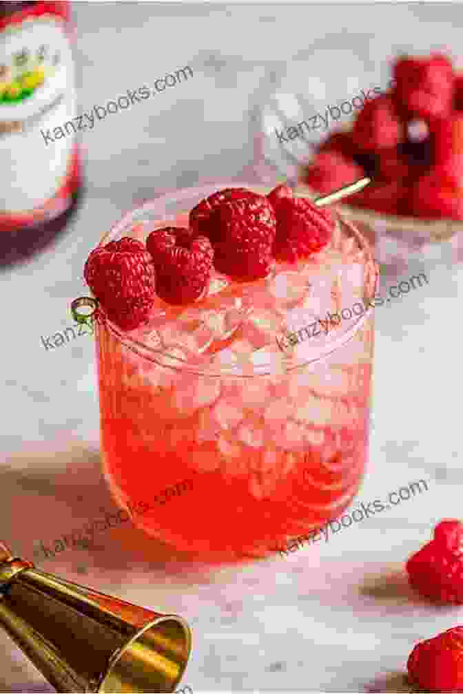 An Elegant Champagne Cocktail Garnished With A Raspberry And Mint Sprig The Best Romantic Cocktails: 22 Cocktails For Weddings Birthdays Graduation Celebrations And Other Special Occasions Just Shake And Enjoy