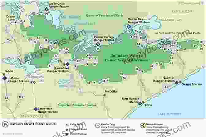 Boundary Waters Canoe Area Wilderness Map Northeastern Minnesota All Outdoors Atlas Field Guide