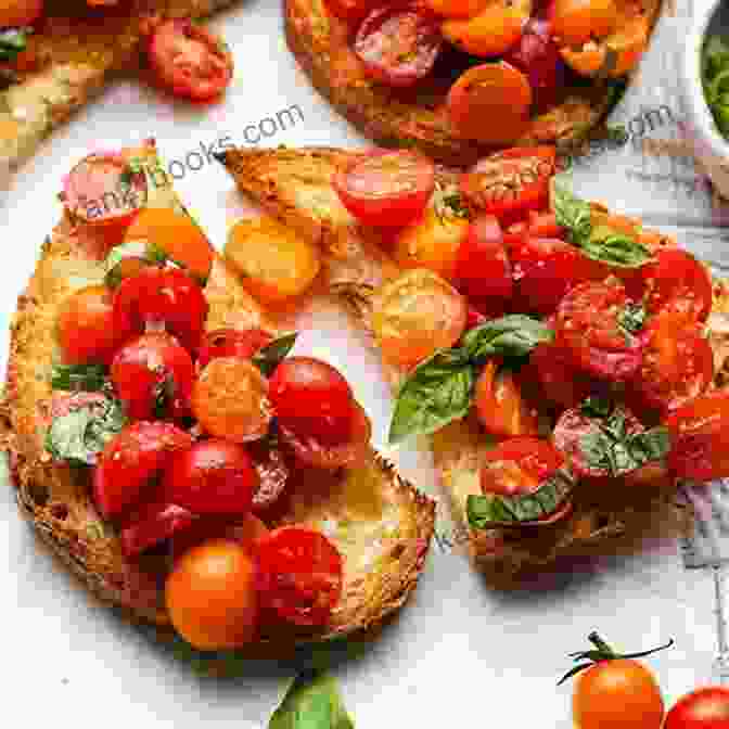 Cannabis Infused Bruschetta With Roasted Tomatoes And Basil Weed Cannabis Dessert Edibles Cookbook: 50 Delicious Marijuana Recipes And Instructions On How To Make DIY Butters Oils And Abstracts