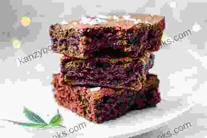 Decadent Chocolate Cannabis Infused Brownie Adorned With Fresh Raspberries And A Dusting Of Powdered Sugar Cannabis Edibles Cookbook Bible 4 In 1: Beginners Guide For 100 Unique Marijuana Infused Edible Recipes