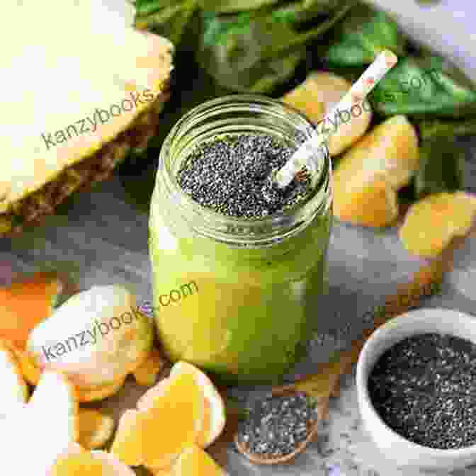 Emerald Green Smoothie With Lemon Wedges And Chia Seeds Smoothie Recipes For Beginners: Delicious Smoothie Recipes For Losing Weight Feeling Great And Improving Your Health