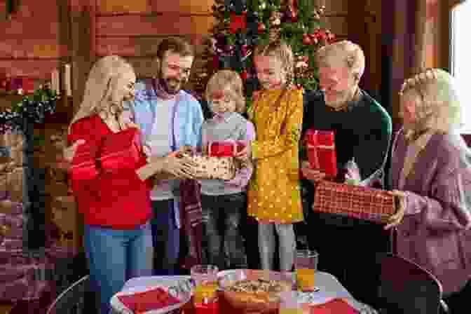 Family Exchanging Gifts Festive Dishes For The Whole Family: 40 Christmas Recipes That Include Sweet And Savory