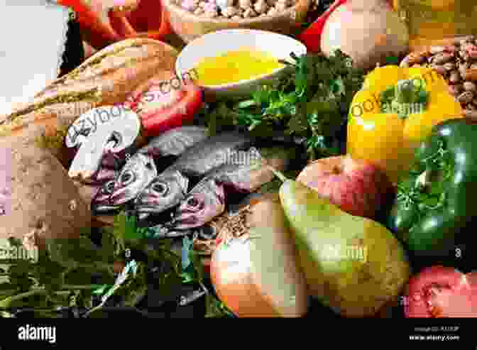 Fresh Fruits, Vegetables, Fish, And Whole Grains On A Wooden Table The Viking Method: Your Nordic Fitness And Diet Plan For Warrior Strength In Mind And Body