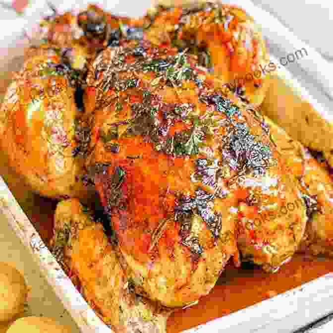 Golden Brown Roast Chicken With Crispy Skin And Aromatic Herbs Easy Delicious Chicken Recipes: 3