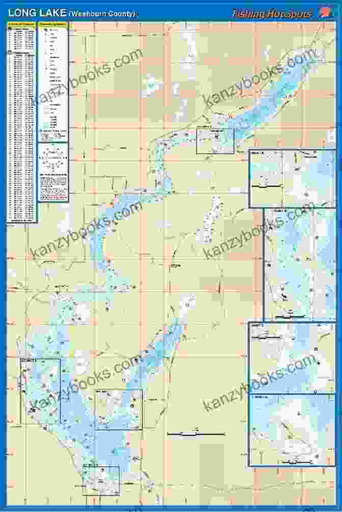 Map Of Washburn County, Wisconsin, With Fishing Spots Highlighted Northwest Wisconsin Fishing Map Guide Southern Region