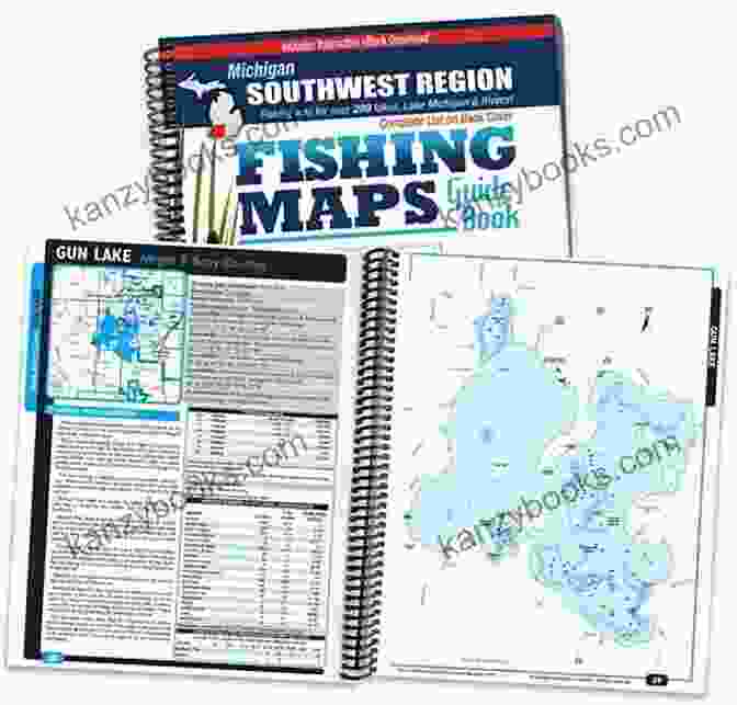 Michigan Southwest Region Lake Michigan Fishing Map Michigan Southwest Region Fishing Map Guide