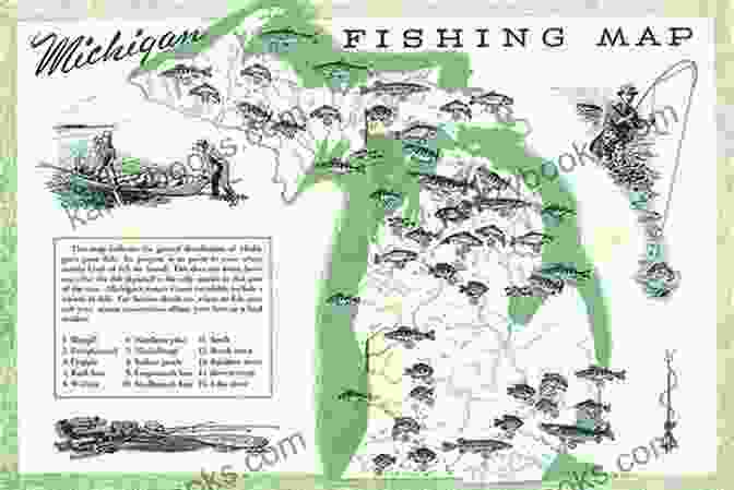 Michigan Southwest Region Rivers Fishing Map Michigan Southwest Region Fishing Map Guide
