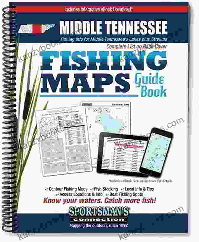 Middle Tennessee Fishing Map Guide Book Cover Middle Tennessee Fishing Map Guide