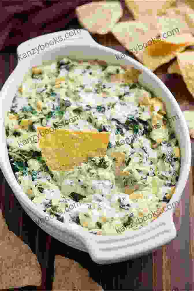 Spinach And Artichoke Dip With Homemade Tortilla Chips Afternoon Tea At Home: Deliciously Indulgent Recipes For Sandwiches Savouries Scones Cakes And Other Fancies