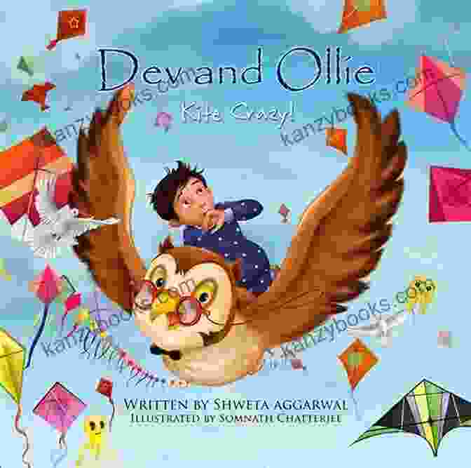 The Vibrant Book Cover Of 'Dev And Ollie: Kite Crazy,' Featuring The Two Siblings With Their Kites Flying High Dev And Ollie: Kite Crazy
