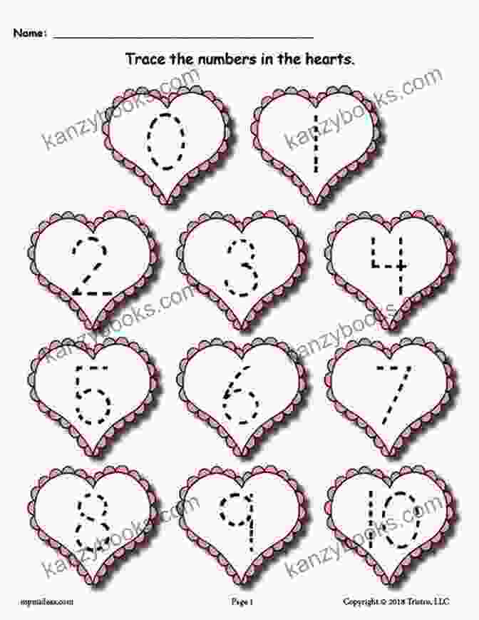 Toddler Tracing Numbers On A Valentine's Day Themed Worksheet Let S Count Valentine : Valentine S Day Number Counting For Toddlers Valentine S/Birthday Gift For Toddlers