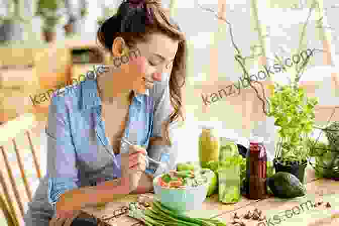 Woman Eating Healthy Salad Yoga Journal (Dieting And Healthy Living)