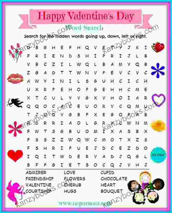 Word Puzzle With The Words Love, Heart, Valentine, Cupid, And Romance Hidden In It. Famous Valentine S Day Quotes In Word Puzzles (Crazy Mazes For All Ages 10)